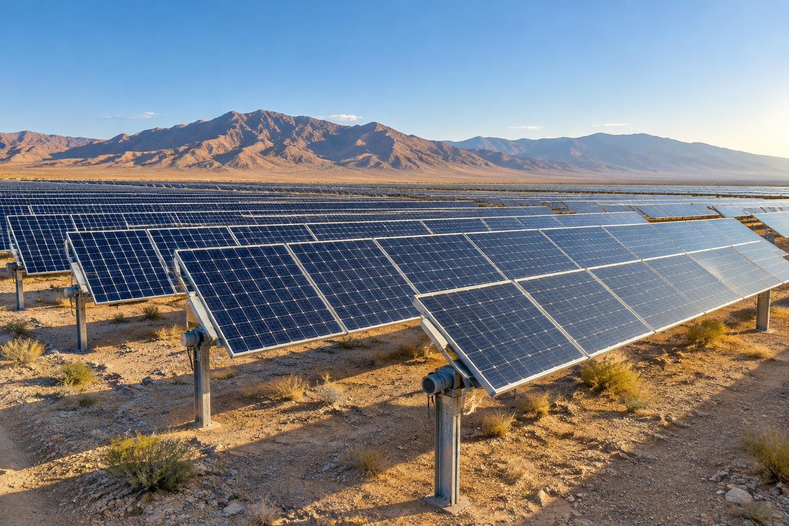 Utility-scale solar plant